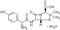 阿莫西林羟氨苄青霉素羟氨苄青霉素  Amoxicillin hydrochloride, trihydrate  61336-70-7