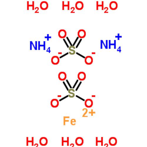 硫酸亚铁铵六水  Ammonium ironII sulfate, hexahydrate  7783-85-9